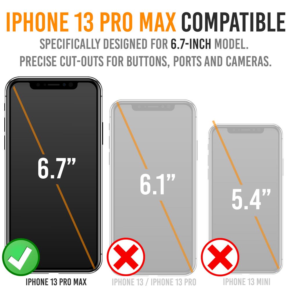 BX13Pro Max FlexTop iPhone 13 Pro Max Case - Wireless, Black