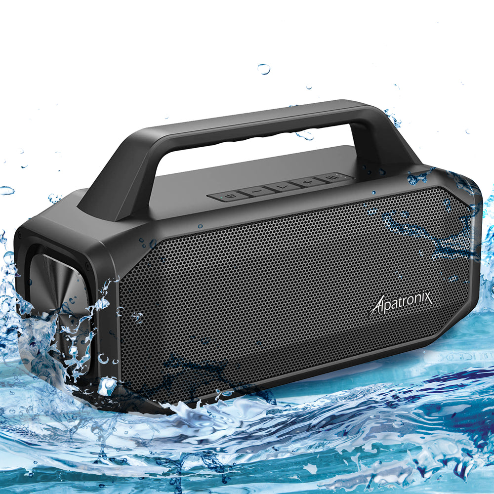 80W (100W Max) Waterproof IPX6 Bluetooth® Wireless Speaker with TWS, NFC, TF & Flash Card, Equalizer & Subwoofer (AX600)