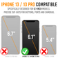 BX13 FlexTop Battery Case for iPhone 13/13 Pro - Wireless Charging, Black