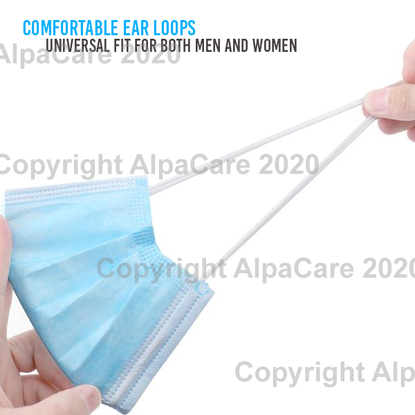 Protective Face Mask (95% BFE) - Pack of 50 FDA-Certified Disposable Masks