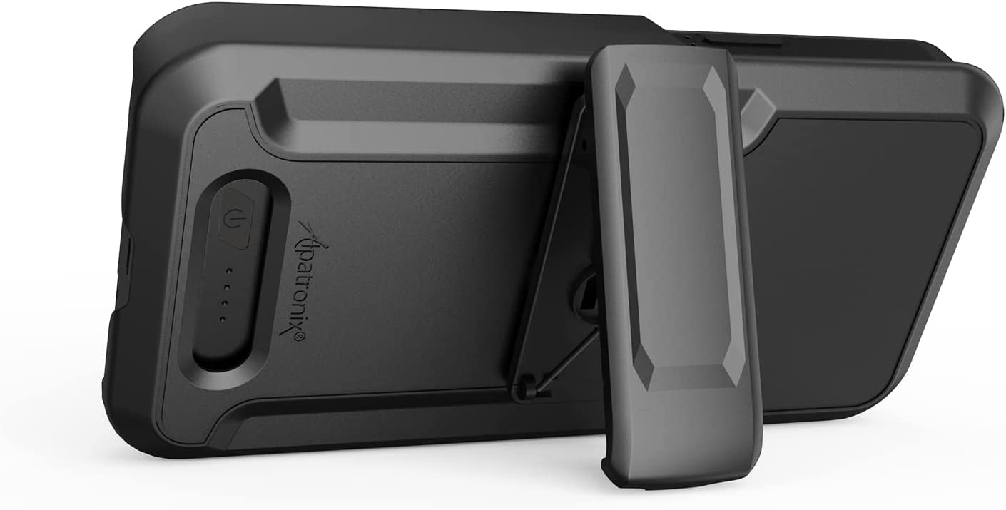 Holster with Belt Clip and Stand for Alpatronix iPhone 14/13/12 Pro Max Battery Case