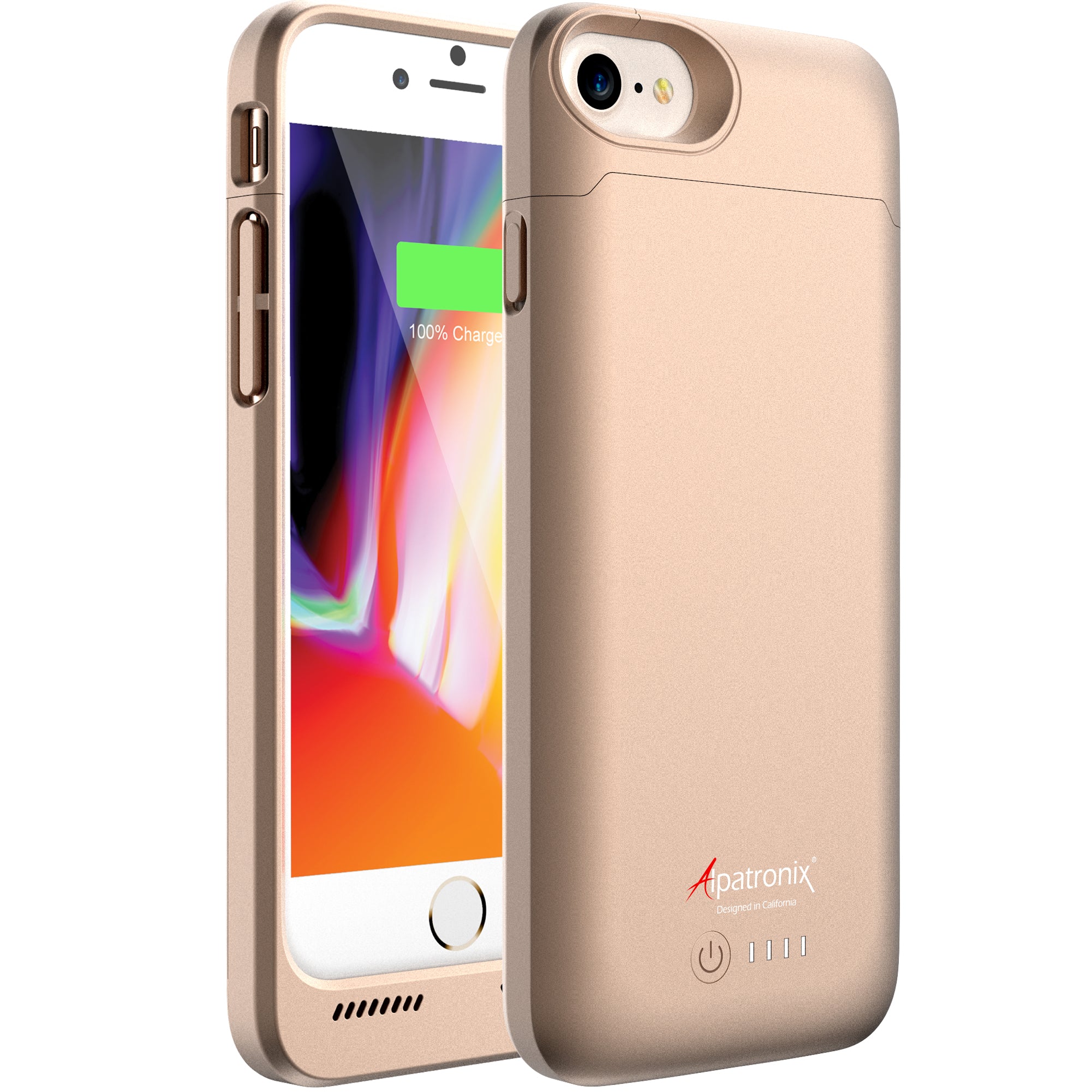 Joyroom iPhone 7 Rose Gold 2024 Trim 2300mAh Rechargeable Battery Charger Phone Case