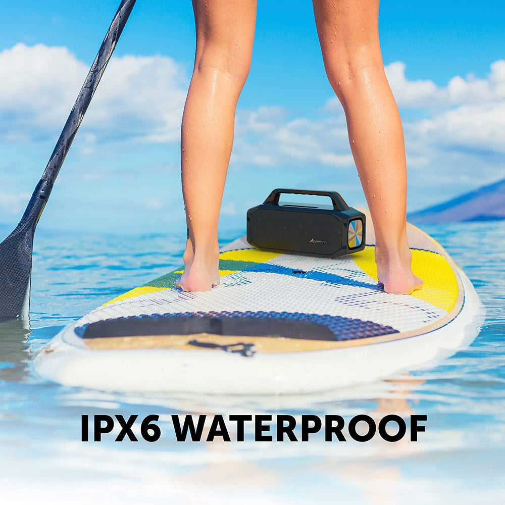 80W (100W Max) Waterproof IPX6 Bluetooth® Wireless Speaker with TWS, NFC, TF & Flash Card, Equalizer & Subwoofer (AX600)
